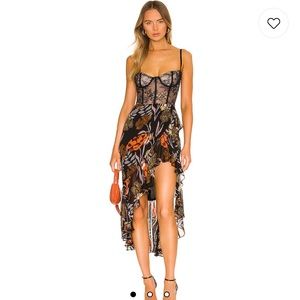 Katie May Black floral Take a sip dress